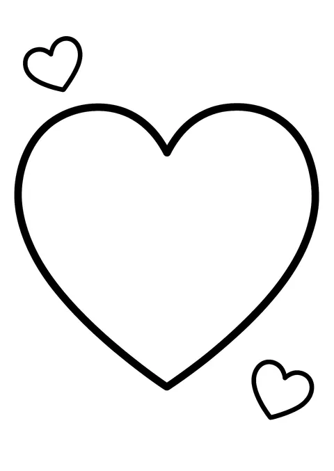 Hearts coloring page: A Simple Heart