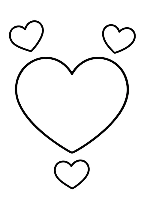 Valentine's Day coloring page: A Big Heart to Color