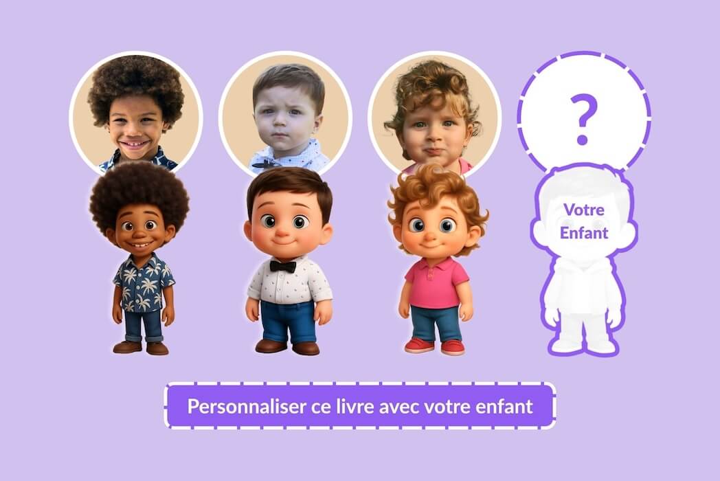 Illustration of child with their illustrated avatar