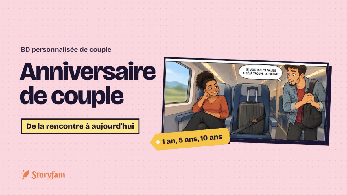 BD personnalisée pour un anniversaire de couple