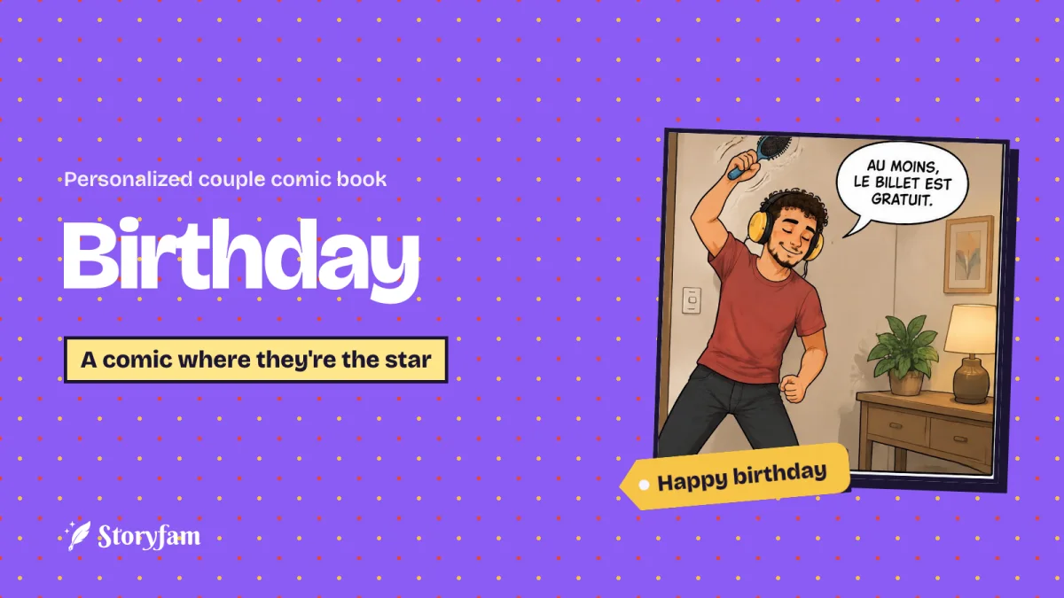 A personalized comic book: a birthday gift for your boyfriend or girlfriend