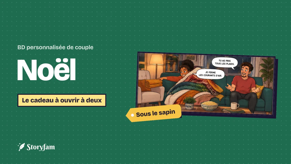 BD personnalisée de couple : le cadeau de Noël à ouvrir à deux