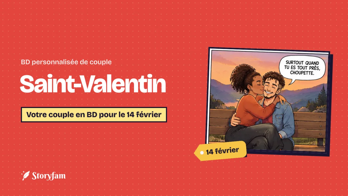 BD personnalisée pour la Saint-Valentin : votre couple en bande dessinée