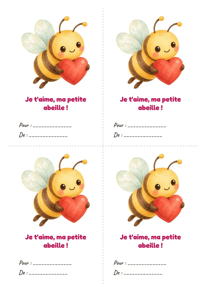 À imprimer : L'abeille
