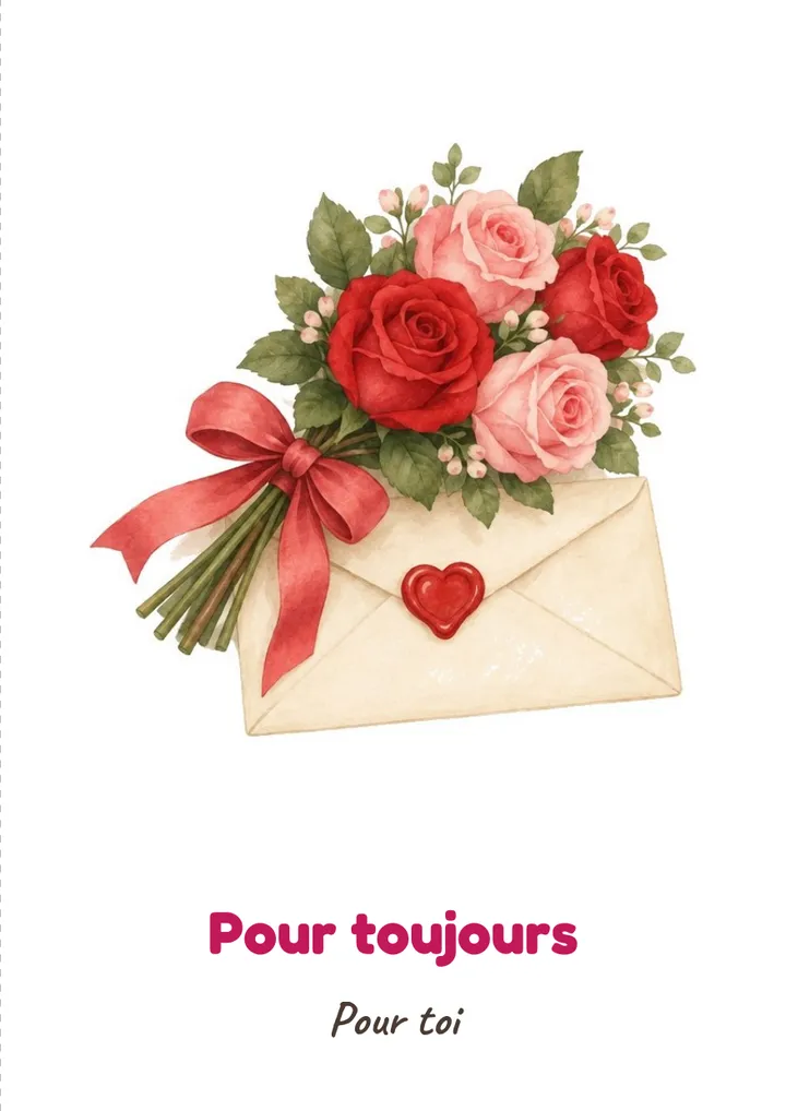 À imprimer : Le bouquet et la lettre