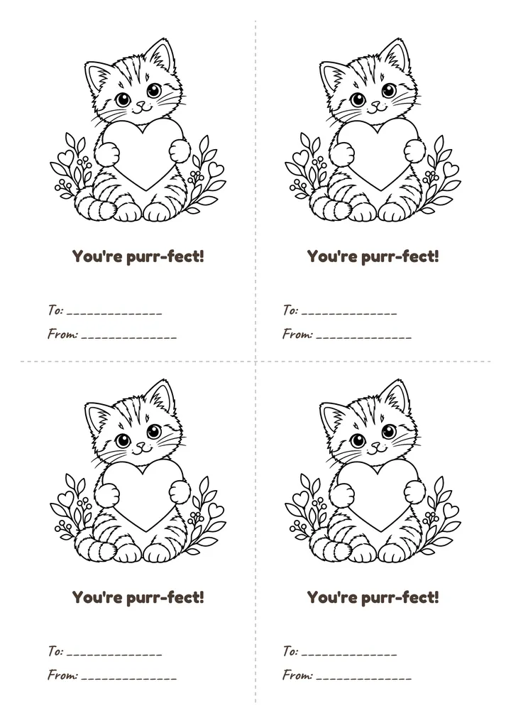 Printable: Kitten (to color)