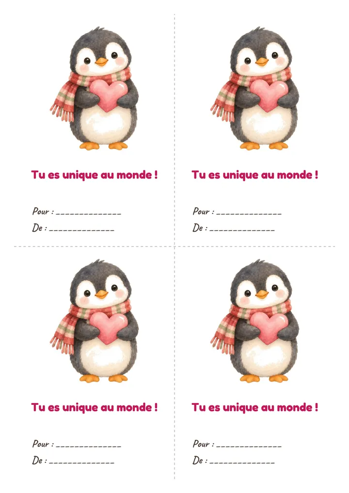 À imprimer : Le pingouin