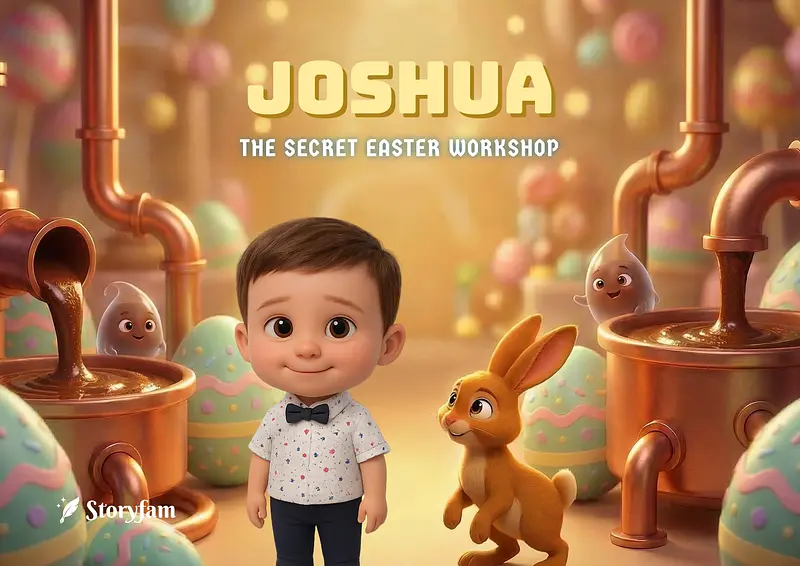 Personalized book cover on theme Easter
