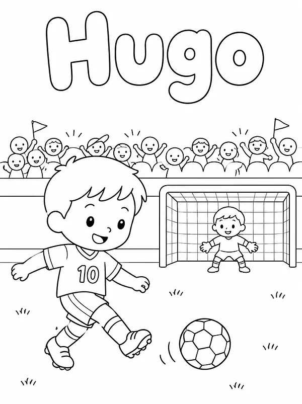 Disegno Foot da colorare personalizzato con nome, esempio 1