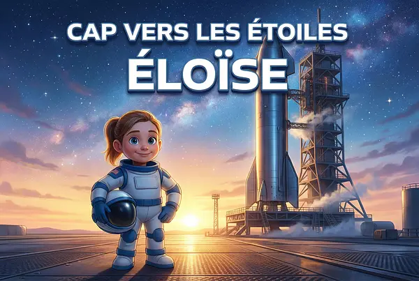 Personalized book cover on theme Astronauts