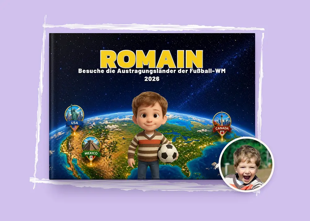 Personalisiertes Buch - Eine Reise um die Welt des Fußballs