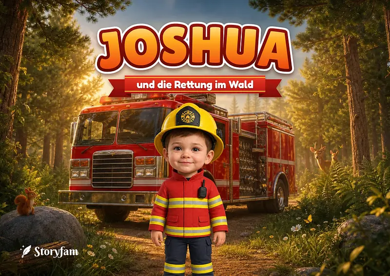 Umschlag des personalisierten Buches zum Thema Feuerwehr