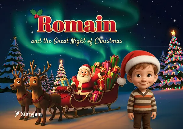 Personalized book cover on theme Christmas tales