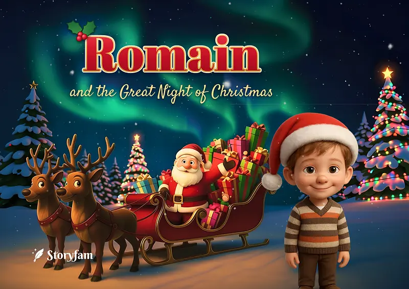 Personalized book cover on theme Christmas tales
