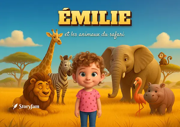 Couverture du livre personnalisé sur le thème Animaux de la savane