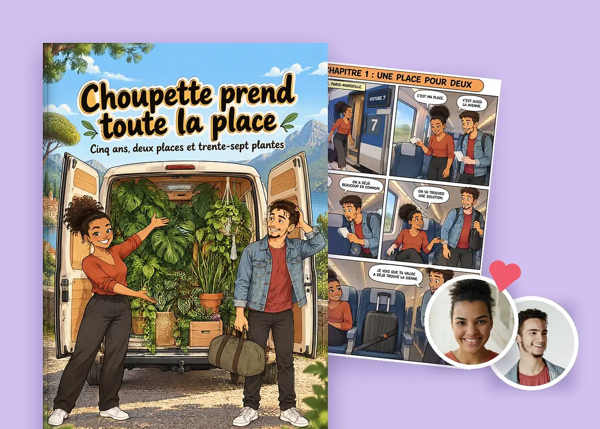 Personalisierter Paar-Comic