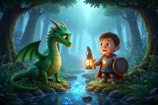 Illustration d'une page interne du livre personnalisé au sujet de Chevaliers
