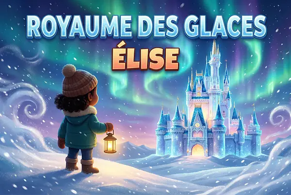 Personalized book cover on theme Kingdom of ice
