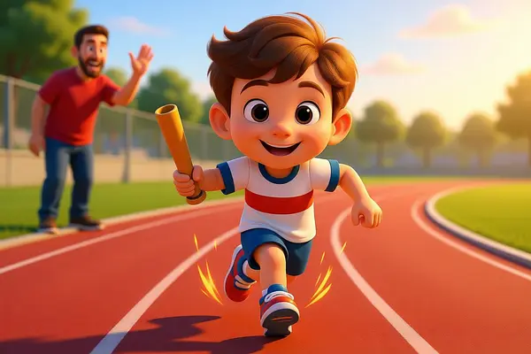 Illustration d'une page interne du livre personnalisé au sujet de Sportifs