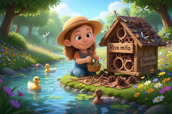Internal page illustration of personalized book about Countryside and nature