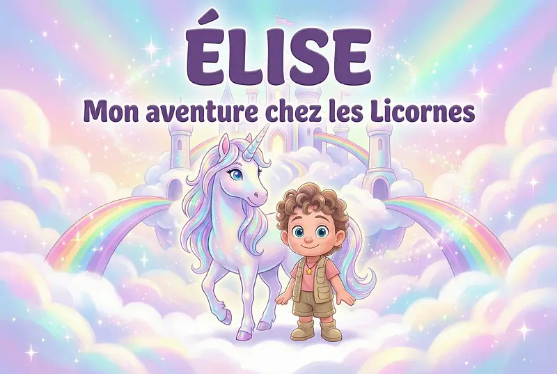 Portada del libro personalizado sobre el tema Unicornios
