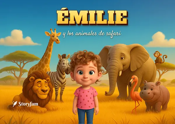 Portada del libro personalizado sobre el tema Animales de la sabana