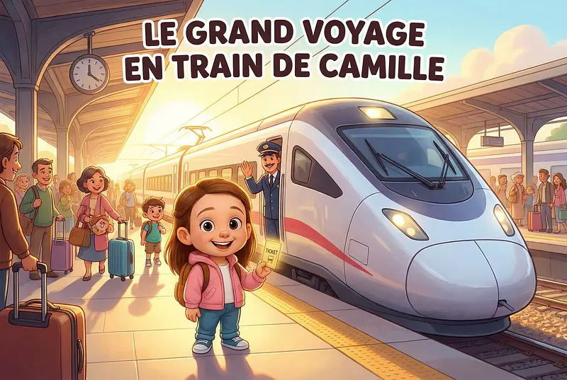 Personalized book cover on theme Rail travel
