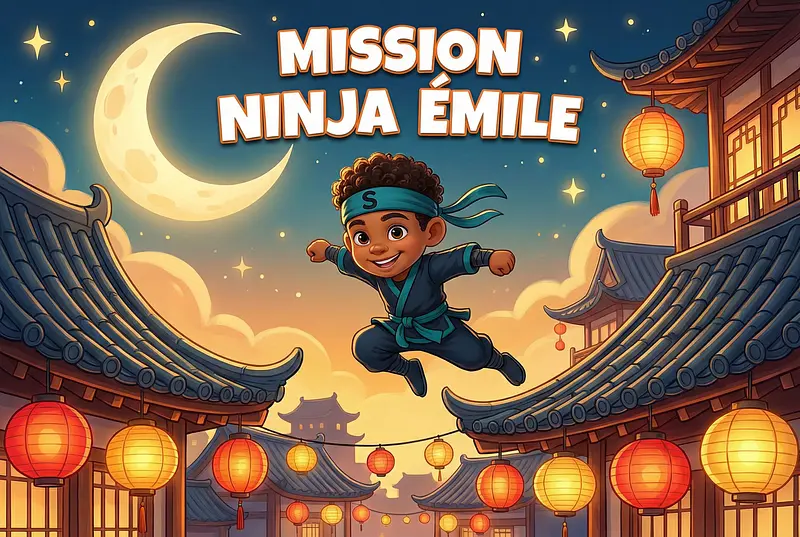 Couverture du livre personnalisé sur le thème Ninja
