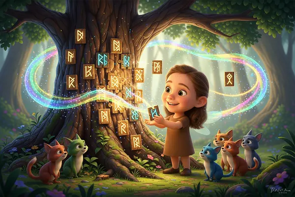 Internal page illustration of personalized book about Fairies