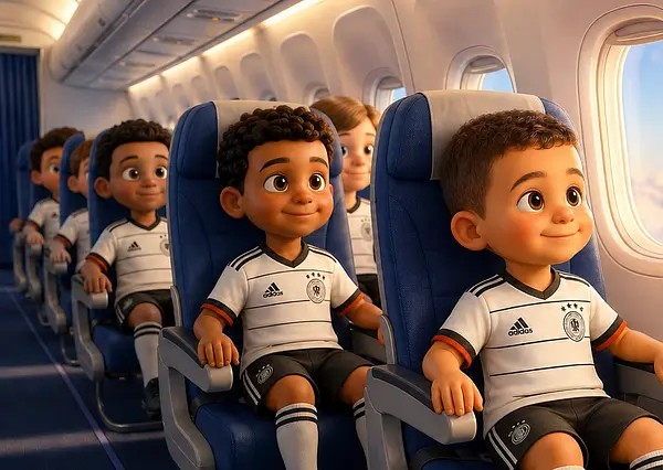 Illustration einer Innenseite des personalisierten Buches zum Thema Fußball