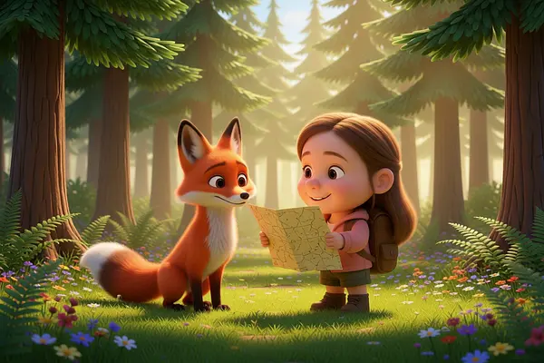 Illustration d'une page interne du livre personnalisé au sujet de Animaux de la forêt