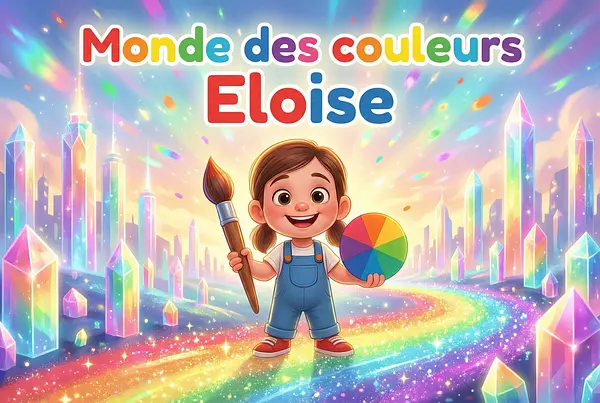 Couverture du livre personnalisé sur le thème Monde des couleurs