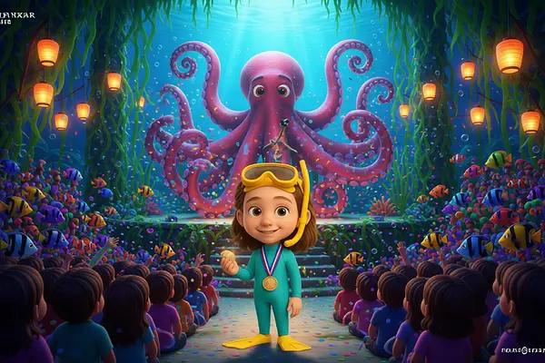 Internal page illustration of personalized book about Journey beneath the ocean