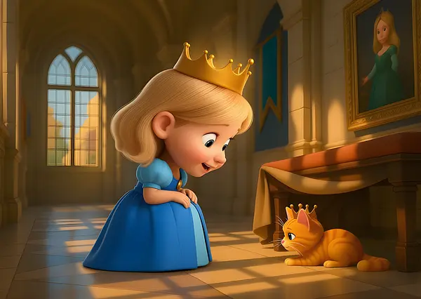 Internal page illustration of personalized book about Princesses