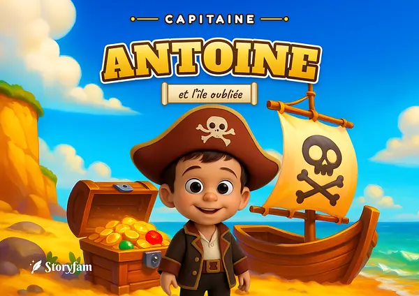 Couverture du livre personnalisé sur le thème Pirates