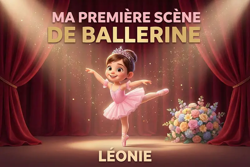 Personalized book cover on theme Ballerina