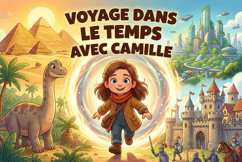 Couverture du livre personnalisé sur le thème Voyage dans le temps