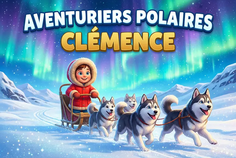 Couverture du livre personnalisé sur le thème Aventuriers polaires