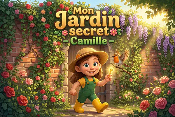 Couverture du livre personnalisé sur le thème Jardin secret