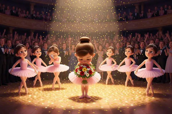 Internal page illustration of personalized book about Ballerina