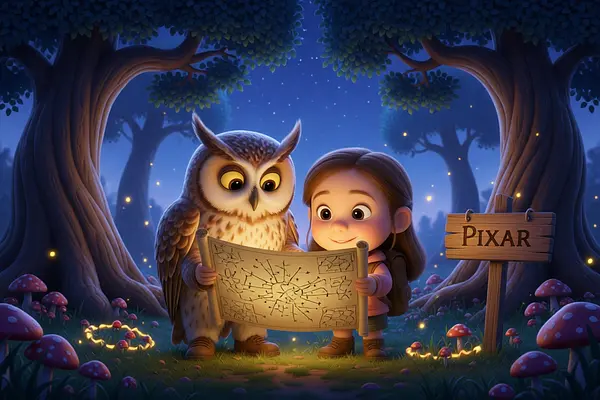 Illustrazione di una pagina interna del libro personalizzato sul soggetto di Animali della foresta