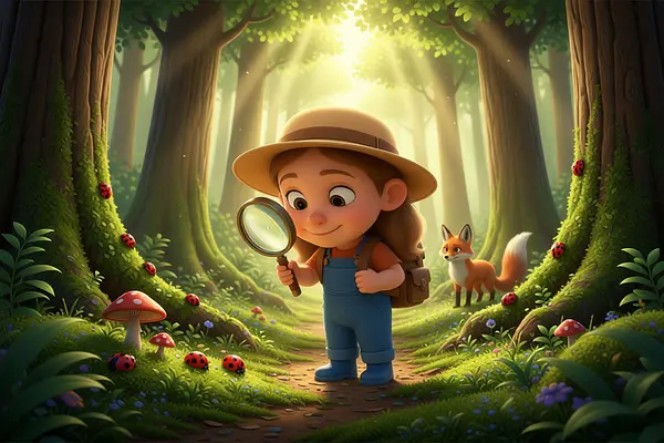 Illustration d'une page interne du livre personnalisé au sujet de Campagne et nature