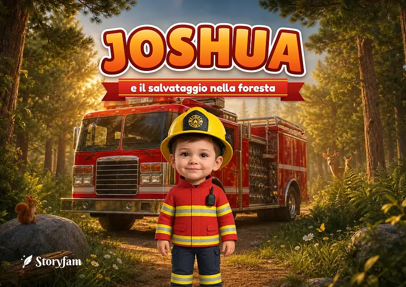Copertina del libro personalizzato sul tema Vigili del fuoco