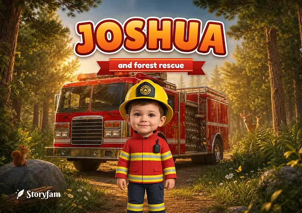 Personalized book cover on theme Firefighters