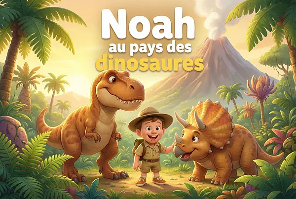 Couverture du livre personnalisé sur le thème Dinosaures