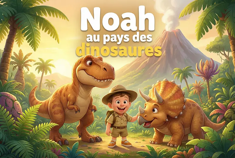 Portada del libro personalizado sobre el tema Dinosaurios