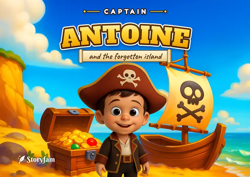 Personalized book cover on theme Pirates