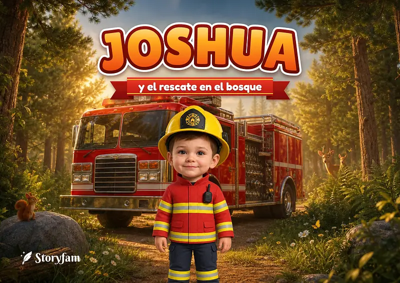 Portada del libro personalizado sobre el tema Bomberos