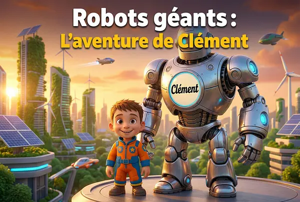 Personalized book cover on theme Giant robots