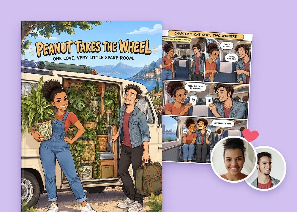Personalized book - Personalized couple comic book